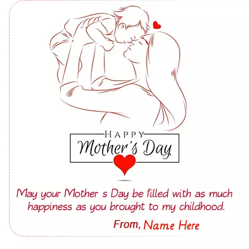 2024 Happy Mother Day Greeting Card With Name